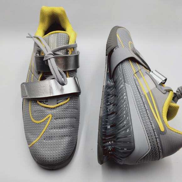 Mens Size 12 Nike Weightlifting Shoes Romaleos 4 Athletic Gray Yellow CD3463-002 main image 4